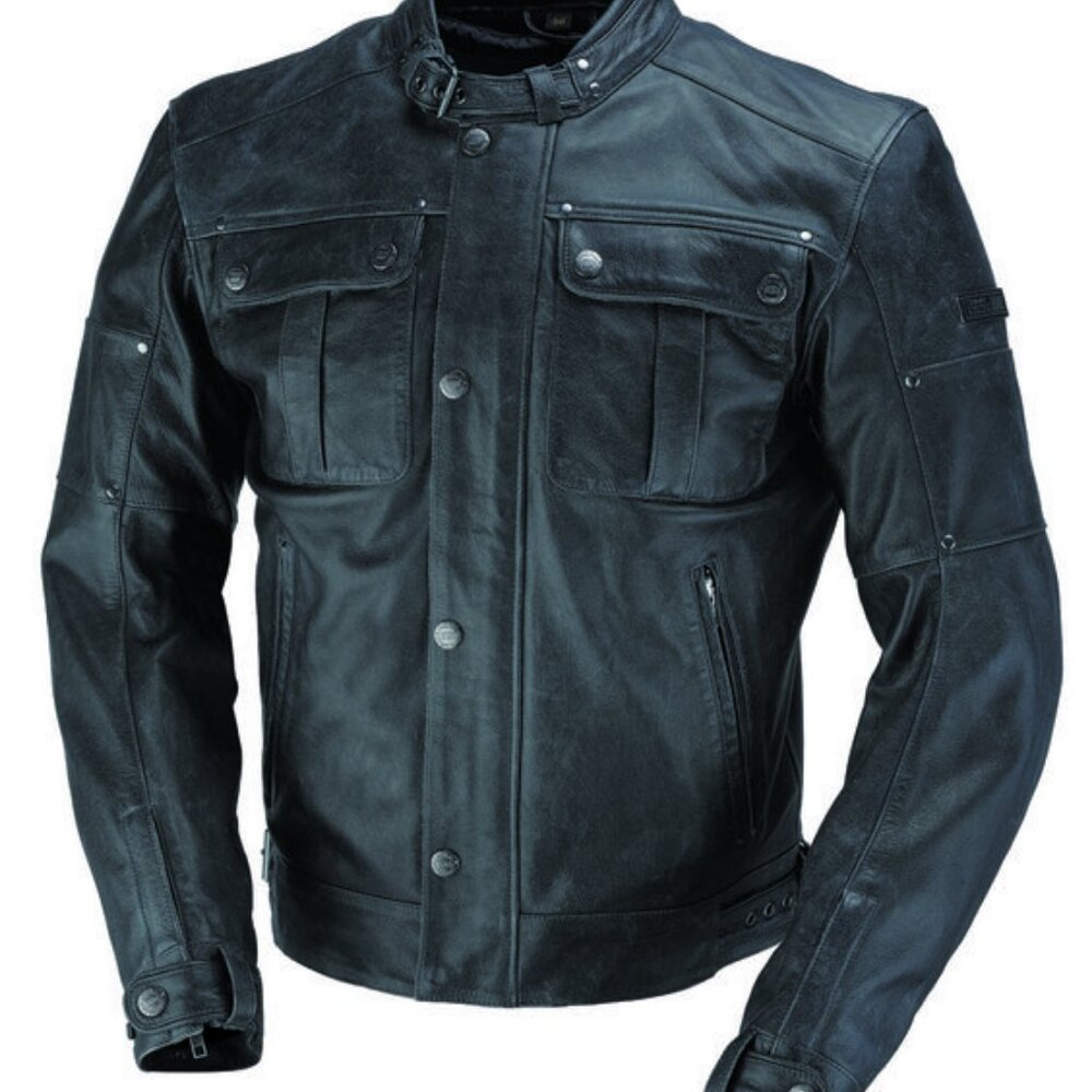 IXS Spirit of 79 Harding Motorcycle Leather Riding Jacket - Men's Size 42 (EU 52